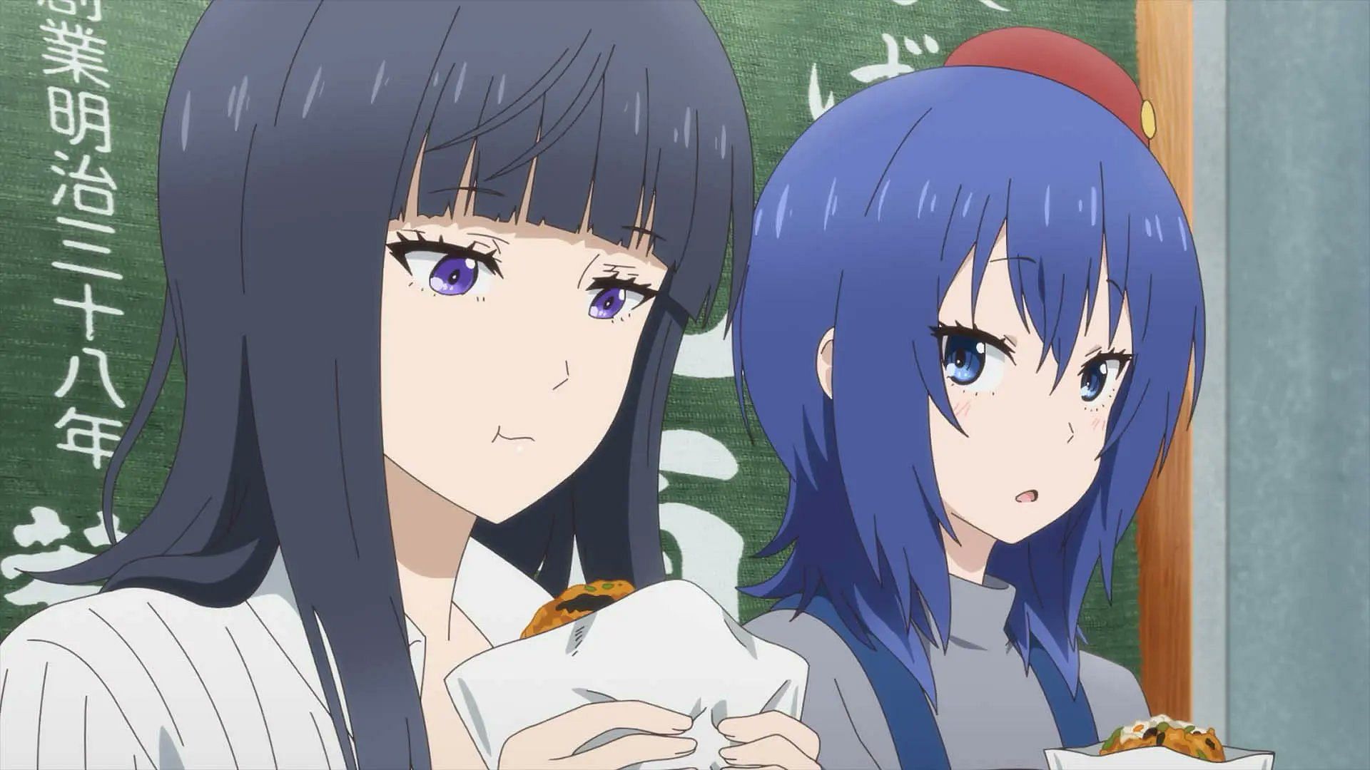 Riri and Chika eating in the most recent episode (Image via Makaria)